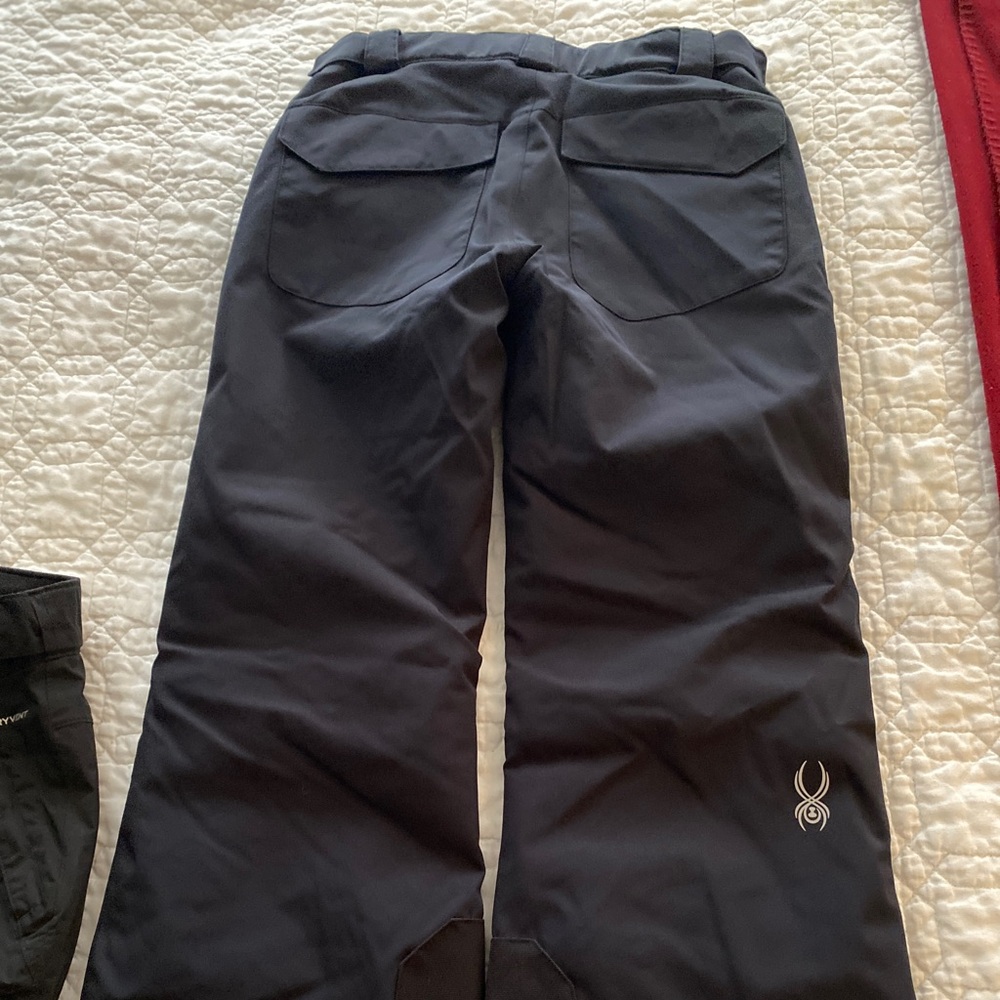 Black ski pants, snow pants size 10